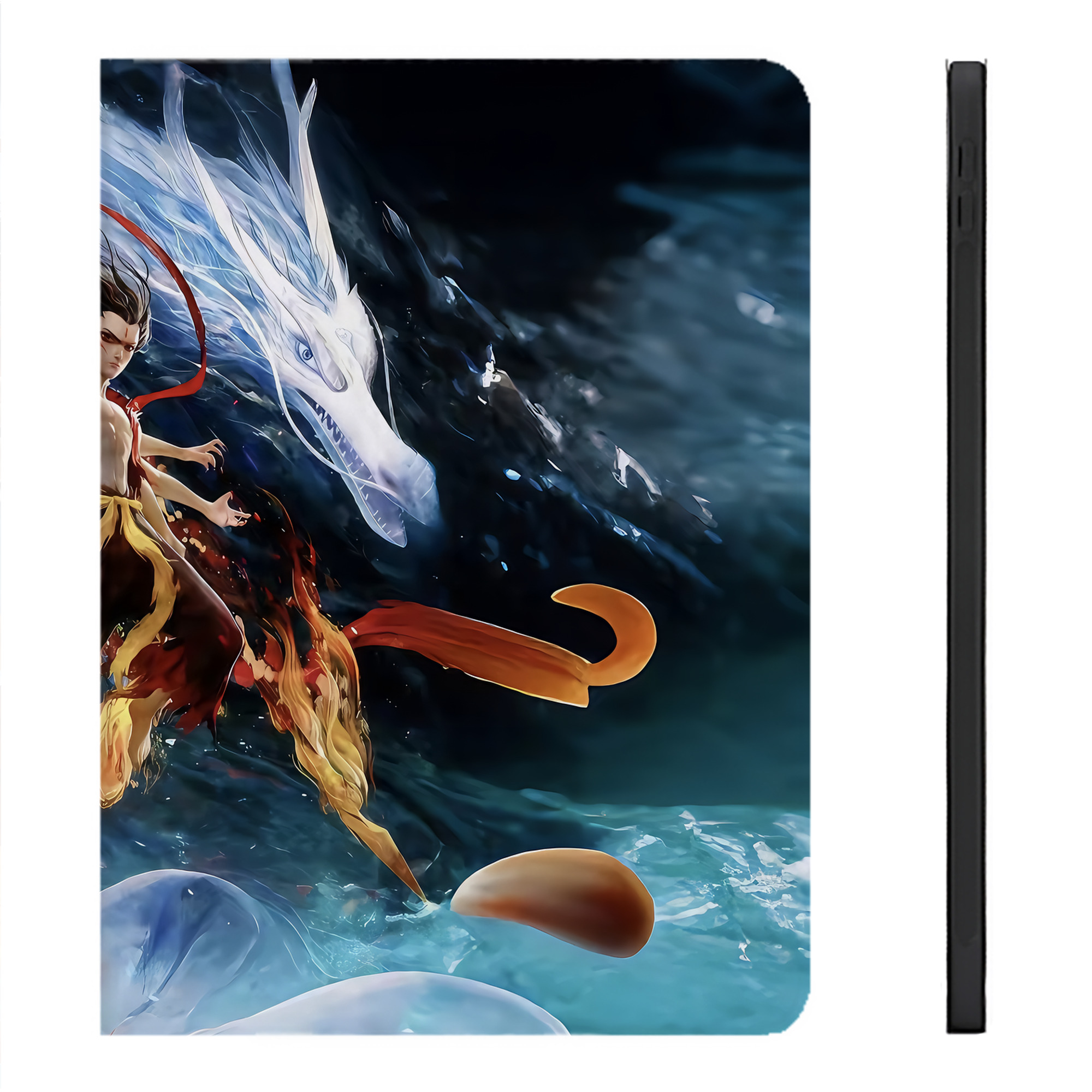 （画像用） Ne Zha 2 ナタ 魔童の大暴れ IPadケース ペンホルダー付き ブックスタイルデザイン